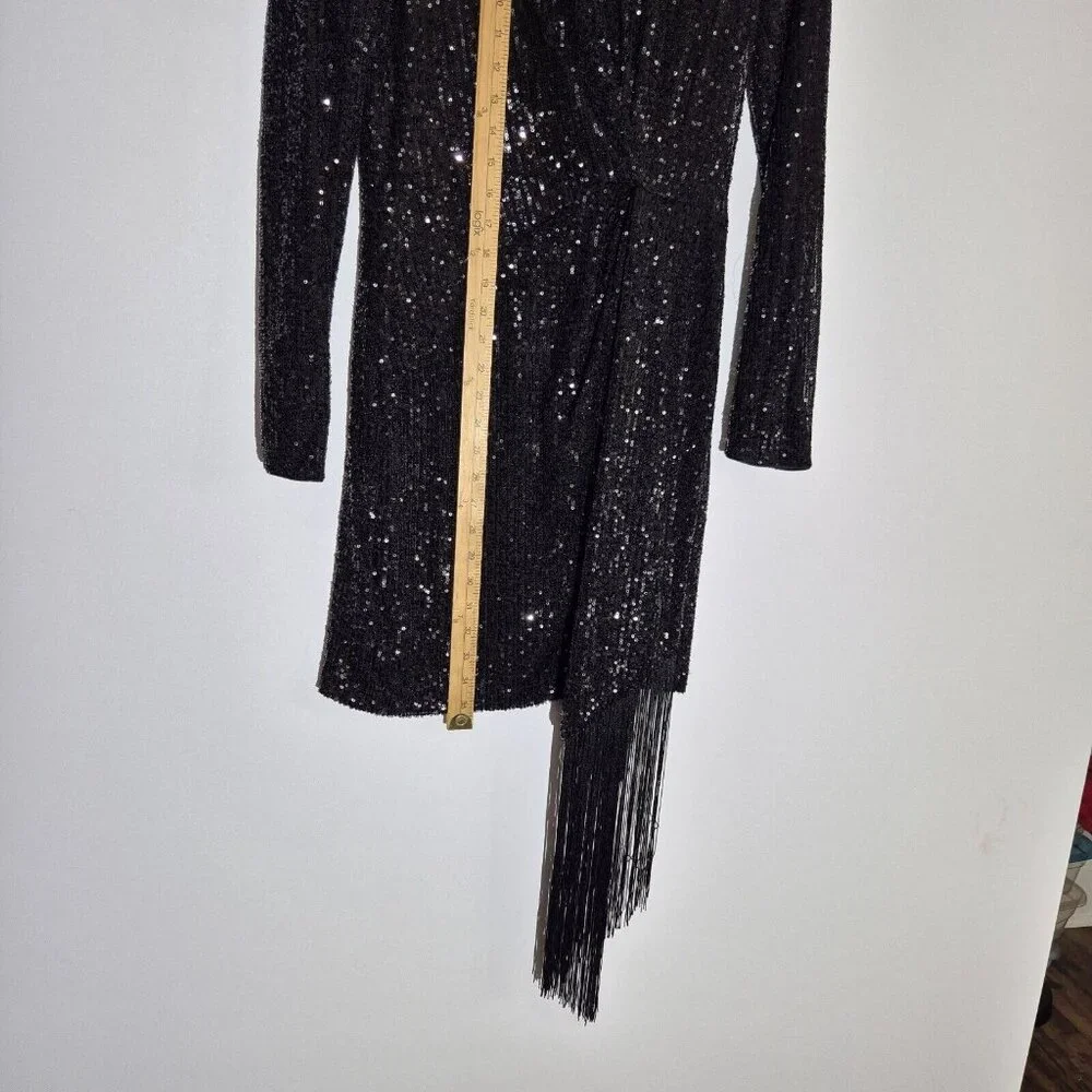 Bell Badgley Mischka Dress Women's Size 2 Sequin Sheath Dress Long sleeve (47) - Picture 11 of 11